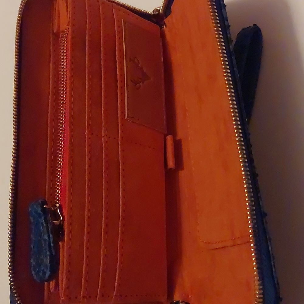 Taxidermy Blue Python Maggie Classic Wallet - Picture 5 of 15